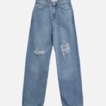 Urban Bliss Blue Ripped Wide Leg Jeans